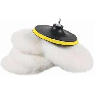 TEHTUY Pieces 150mm Polishing Bonnets + Polishing Disc Wool Polishing Sponge Polishing Pads with M14 Drill Adapter for Polishing Machine TEHTUY Pieces 150mm Polishing Bonnets + Polishing Disc Wool Polishing Sponge Polishing Pads with M14 Drill Adapter for Polishing Machine