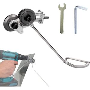 Csparkv - Plate Cutter for Electric Metal Drill, Metal Drill Attachment Nibbler with Adapter, diy Metal Drill Attachment, Easy to Use Sheet Metal Csparkv - Plate Cutter for Electric Metal Drill, Metal Drill Attachment Nibbler with Adapter, diy Metal Drill Attachment, Easy to Use Sheet Metal