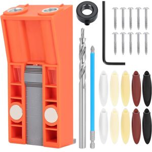 MEMKEY Pocket Hole Jig Kit, 15° Inclined Drilling Jig, Inclined Positioner Locator Tool for Woodworking Angle Drill Guide MEMKEY Pocket Hole Jig Kit, 15° Inclined Drilling Jig, Inclined Positioner Locator Tool for Woodworking Angle Drill Guide