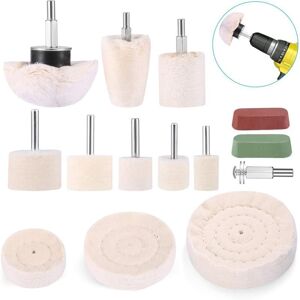 TEHTUY Polishing accessories, cordless screwdriver, polishing wheel/pad/cone, conical brush kit, cotton velvet, for drill TEHTUY Polishing accessories, cordless screwdriver, polishing wheel/pad/cone, conical brush kit, cotton velvet, for drill