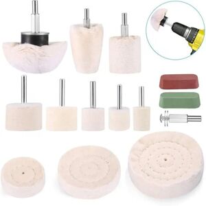 TEHTUY Polishing accessories, cordless screwdriver, polishing wheel/pad/cone, conical brush kit, cotton velvet, p TEHTUY Polishing accessories, cordless screwdriver, polishing wheel/pad/cone, conical brush kit, cotton velvet, p