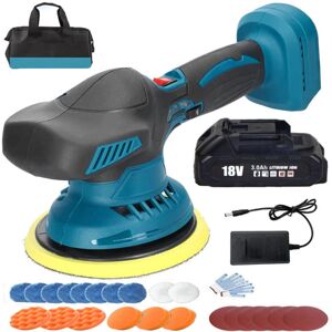 Mawiron - Polishing machine, 6 'cordless electric car polishing pad, used for metal wax wood polishing and cleaning, with 3.0A battery and charger, Mawiron - Polishing machine, 6 'cordless electric car polishing pad, used for metal wax wood polishing and cleaning, with 3.0A battery and charger,