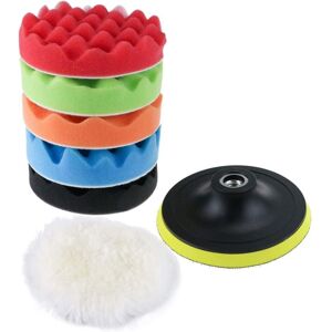 MEMKEY Polishing Sponge Set with Drill Adapter and Wool Wax Pads, 7-Piece Polishing Pad Set for Car, Polisher and Waxing Device (5 Inch) MEMKEY Polishing Sponge Set with Drill Adapter and Wool Wax Pads, 7-Piece Polishing Pad Set for Car, Polisher and Waxing Device (5 Inch)