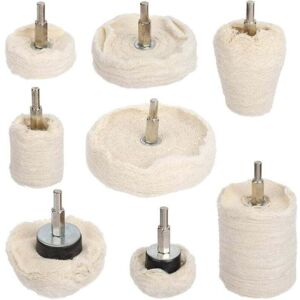 Ikodm - Polishing Wheel for Drill, 8pcs Cotton Buffing Pad for Metal (Aluminum/Stainless Steel/Chrome/Alloy/Brass) Wood Plastic Glass Ceramic Ikodm - Polishing Wheel for Drill, 8pcs Cotton Buffing Pad for Metal (Aluminum/Stainless Steel/Chrome/Alloy/Brass) Wood Plastic Glass Ceramic