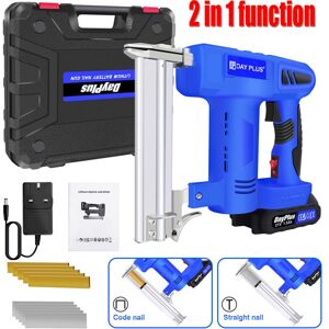 Dayplus - Powerful Cordless Nail Gun, 2-IN-1 Nailer Stapler with 21v Battery and Charger Dayplus - Powerful Cordless Nail Gun, 2-IN-1 Nailer Stapler with 21v Battery and Charger