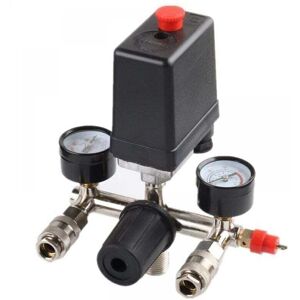 Pressure regulator with pressure switch for compressor. Pressure switch with 2 displays. Pressure regulator with pressure switch for compressor. Pressure switch with 2 displays.