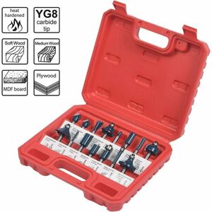 Gotrays - raises Router Bit, 15PCS Straight Groove Cutters, Groove Milling Cutter Set Wood Cutter Cutting Woodworking Tool(Plastic Case) Gotrays - raises Router Bit, 15PCS Straight Groove Cutters, Groove Milling Cutter Set Wood Cutter Cutting Woodworking Tool(Plastic Case)