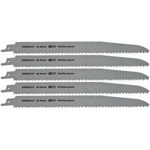 Ufixt - Reciprocating Saw Blade Multipurpose 230mm Length 5-8tpi Bi Metal Pack of 5 Ufixt - Reciprocating Saw Blade Multipurpose 230mm Length 5-8tpi Bi Metal Pack of 5