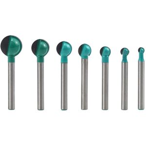 Tinor - Round Bottom Router Bit Wood, 7PCS 6mm Shank 6/8/10/12/14/16/19mm Router Core Box Bits, Slotting Milling Cutter for Router Bit Cutting Tool Tinor - Round Bottom Router Bit Wood, 7PCS 6mm Shank 6/8/10/12/14/16/19mm Router Core Box Bits, Slotting Milling Cutter for Router Bit Cutting Tool