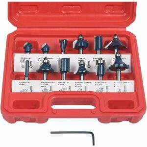 HOOPZI Router Bit, 12 PCS Straight Groove Cutters, Groove Cutter Set Wood Cutter Woodworking Tool Woodworking Tool (Plastic Case) HOOPZI Router Bit, 12 PCS Straight Groove Cutters, Groove Cutter Set Wood Cutter Woodworking Tool Woodworking Tool (Plastic Case)