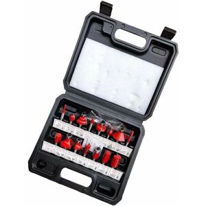 Alwaysh - Router bits 6.35mm. Box of 15 Straight Grooving Cutters, Grooving Cutter Set Wood Cutter Cutting Woodworking Tool(Plastic Case) Alwaysh - Router bits 6.35mm. Box of 15 Straight Grooving Cutters, Grooving Cutter Set Wood Cutter Cutting Woodworking Tool(Plastic Case)