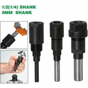 GOTRAYS Router Collet Extension Router Bit Collet Extension and Trimming Cutting Engraving Machine Extender Woodworking Chuck Holder Milling Cutter (1/4 GOTRAYS Router Collet Extension Router Bit Collet Extension and Trimming Cutting Engraving Machine Extender Woodworking Chuck Holder Milling Cutter (1/4