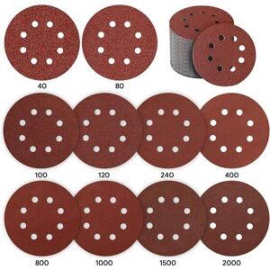 DEBUNS Sanding Disc, 80 Pieces 125mm Sanding Disc Sanding Paper Abrasive Disc for Eccentric Sander 10 x P40 / P80 / P100 / P120 / P240 / P400, 5 x P800 / DEBUNS Sanding Disc, 80 Pieces 125mm Sanding Disc Sanding Paper Abrasive Disc for Eccentric Sander 10 x P40 / P80 / P100 / P120 / P240 / P400, 5 x P800 /