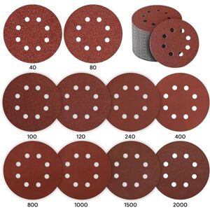 ODIPIE Sanding Disc, 80 Pieces 125mm Sanding Disc Sanding Paper Abrasive Disc for Eccentric Sander 10 x P40 / P80 / P100 / P120 / P240 / P400, 5 x P800 / ODIPIE Sanding Disc, 80 Pieces 125mm Sanding Disc Sanding Paper Abrasive Disc for Eccentric Sander 10 x P40 / P80 / P100 / P120 / P240 / P400, 5 x P800 /