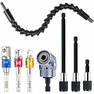SNQ Screwdriver Bit Holder - Lathe Accessories, Magnetic Screwdriver Bit Holder, 3 Magnetic Hex Shank Screwdriver Bits + 1 Right Angle Drill Bit + 1 SNQ Screwdriver Bit Holder - Lathe Accessories, Magnetic Screwdriver Bit Holder, 3 Magnetic Hex Shank Screwdriver Bits + 1 Right Angle Drill Bit + 1