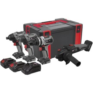 Sealey CP20VCOMBOX1EU Premier 4 x SV20 Cordless Brushless Power Tool Kit 20V Euro Plug 2 Batteries Sealey CP20VCOMBOX1EU Premier 4 x SV20 Cordless Brushless Power Tool Kit 20V Euro Plug 2 Batteries