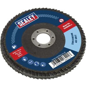 Sealey FD10040 100mm Zirconium Flap Disc 40Grit 16mm Bore Sealey FD10040 100mm Zirconium Flap Disc 40Grit 16mm Bore
