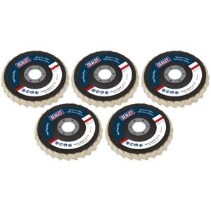 Sealey - FFD5 Felt Flap Disc 115mm 22mm Bore - Pack of 5 Sealey - FFD5 Felt Flap Disc 115mm 22mm Bore - Pack of 5
