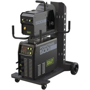 Sealey POWERMIG500i 500A Professional Gas/Gasless MIG/MMA/TIG Inverter Welder With Portable Wire Feeder 415V 3ph Sealey POWERMIG500i 500A Professional Gas/Gasless MIG/MMA/TIG Inverter Welder With Portable Wire Feeder 415V 3ph