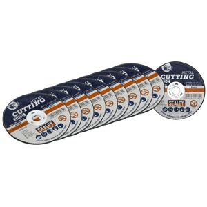 PTC/3C10 75 x 2mm Cutting Disc 10mm Bore - Pack of 10 - Sealey PTC/3C10 75 x 2mm Cutting Disc 10mm Bore - Pack of 10 - Sealey