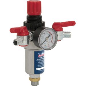 SA4FR/38 Air Filter/Regulator 3/8''BSP Male to 1/4''BSP Male - Sealey SA4FR/38 Air Filter/Regulator 3/8''BSP Male to 1/4''BSP Male - Sealey