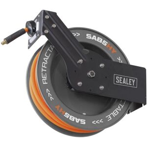 Sealey SA85HY 20m Retractable High-Visibility Hybrid Air Hose with Steel Reel 10mm ID Sealey SA85HY 20m Retractable High-Visibility Hybrid Air Hose with Steel Reel 10mm ID