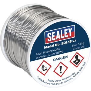 Sealey - SOL18 - 1.2mm - 40/60 - Solder Wire Sealey - SOL18 - 1.2mm - 40/60 - Solder Wire