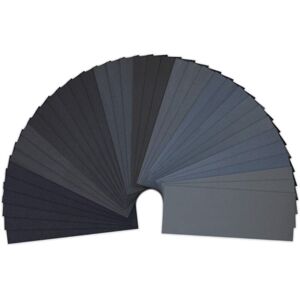 QERSTA Set of 36 Sandpapers, lanhu Sandpaper 23 x 9.3 cm, Wet and Dry, 120/220/320/400/600/800/1000/1200/1500/2000/2500/3000 (3 x 12) Sheets/Grit QERSTA Set of 36 Sandpapers, lanhu Sandpaper 23 x 9.3 cm, Wet and Dry, 120/220/320/400/600/800/1000/1200/1500/2000/2500/3000 (3 x 12) Sheets/Grit