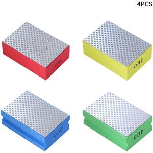 WOIYIC Set of 4 diamond hand polishing pads for grinding ceramics, glass, sanding blocks 60, 100, 200, 400 grit WOIYIC Set of 4 diamond hand polishing pads for grinding ceramics, glass, sanding blocks 60, 100, 200, 400 grit