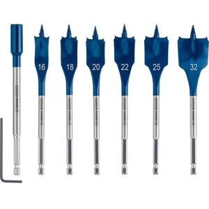Ikodm - Set of 7 flat drill bits (for soft wood, chipboard, ø 16-32 mm, professional accessory for impact drills) Ikodm - Set of 7 flat drill bits (for soft wood, chipboard, ø 16-32 mm, professional accessory for impact drills)