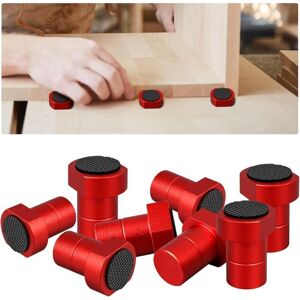 TEHTUY Set of 8 aluminum alloy bench dog pegs, 19/20 mm, for woodworking with anti-slip pad, for woodworking table, workbench, planer socket (red, 20 mm) TEHTUY Set of 8 aluminum alloy bench dog pegs, 19/20 mm, for woodworking with anti-slip pad, for woodworking table, workbench, planer socket (red, 20 mm)