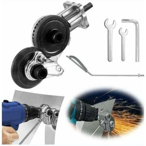 YMYNY Sheet Metal Nibbler, Electric Drill Plate Cutter Double Head Sheet Metal Cutter for Cutting Iron, Steel, Copper, Aluminum (Suitable for 12V/21V YMYNY Sheet Metal Nibbler, Electric Drill Plate Cutter Double Head Sheet Metal Cutter for Cutting Iron, Steel, Copper, Aluminum (Suitable for 12V/21V