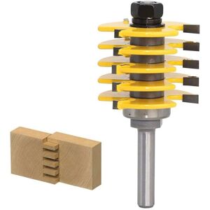 Tinor - Stacking Slot Router Bit Cutter, 8mm Shank 1/2 Inch Cutting Depth Adjustable Tooth Router Bit Tool, 3 Teeth t Shape Wood Cutter Woodworking Tinor - Stacking Slot Router Bit Cutter, 8mm Shank 1/2 Inch Cutting Depth Adjustable Tooth Router Bit Tool, 3 Teeth t Shape Wood Cutter Woodworking