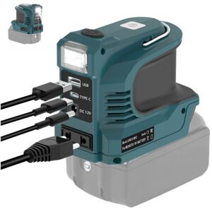 TEHTUY Suitable for the Makita 18V, 220V 220-230W battery inverter, portable power generator, charger adapter with USB ports, Type-C and AC outlet TEHTUY Suitable for the Makita 18V, 220V 220-230W battery inverter, portable power generator, charger adapter with USB ports, Type-C and AC outlet