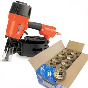 Tacwise - Coil Nailer Pneumatic 45mm - 90mm Trade Air Nail Gun + 9000 Nails JCN90V Tacwise - Coil Nailer Pneumatic 45mm - 90mm Trade Air Nail Gun + 9000 Nails JCN90V