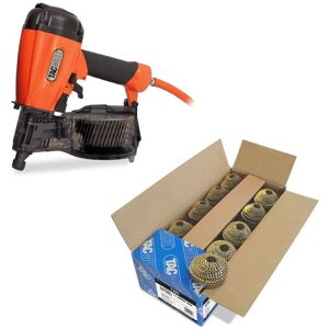 Tacwise FCN55V Corded Coil Nailer + 16,000 32mm Nails 57mm Framing Air Nail Gun Tacwise FCN55V Corded Coil Nailer + 16,000 32mm Nails 57mm Framing Air Nail Gun