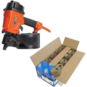 Tacwise GCN57P Air Coil Nailer 57mm Air Nail Gun + 16,000 2.1 32mm Coil Nails Tacwise GCN57P Air Coil Nailer 57mm Air Nail Gun + 16,000 2.1 32mm Coil Nails
