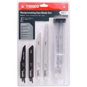 Reciprocating Saw Blade Mixed Set Wood & Metal Cutting High Carbon Steel & Bi-Metal - Mixed - Timco Reciprocating Saw Blade Mixed Set Wood & Metal Cutting High Carbon Steel & Bi-Metal - Mixed - Timco