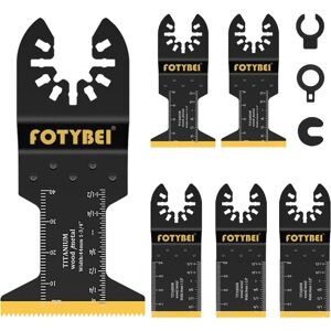 COOCHEER Titanium Oscillating Saw Blades, 5 Pack Multitool Saw Blade Set for Plastic, Wood and Metal, Compatible with Fein, Dewalt, Makita, Parkside, Black & COOCHEER Titanium Oscillating Saw Blades, 5 Pack Multitool Saw Blade Set for Plastic, Wood and Metal, Compatible with Fein, Dewalt, Makita, Parkside, Black &