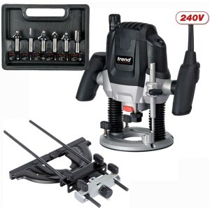 Trend T7EK 1/2in 2100W Variable Speed Router Plunge Cut 240V +6 Piece Cutter Set Trend T7EK 1/2in 2100W Variable Speed Router Plunge Cut 240V +6 Piece Cutter Set