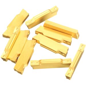 IKODM Tungsten Carbide Inserts, For Mgehr / Mgivr Lathe Grooving Cutting Tool, 10Pcs IKODM Tungsten Carbide Inserts, For Mgehr / Mgivr Lathe Grooving Cutting Tool, 10Pcs