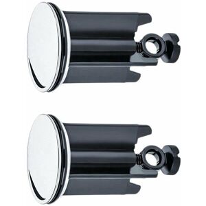 GOTRAYS Universal sink plugs for sinks ø 40 mm, set of 2, chrome-plated drain plugs, brass, with rubber seal, height-adjustable plug, stainless steel bathtub GOTRAYS Universal sink plugs for sinks ø 40 mm, set of 2, chrome-plated drain plugs, brass, with rubber seal, height-adjustable plug, stainless steel bathtub