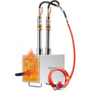 Vevor - Portable Propane Forge, 2 Burner Farrier Forge, 2600℉ Tool and Knife Making Blacksmithing Gas Forge, Large Capacity Square Stainless Steel Vevor - Portable Propane Forge, 2 Burner Farrier Forge, 2600℉ Tool and Knife Making Blacksmithing Gas Forge, Large Capacity Square Stainless Steel