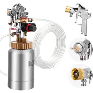 VEVOR Spray Paint Pressure Pot, 0.5 Gal/2 L Pressure Pot Paint Sprayer, φ1.8mm + φ3mm Two Spray Guns Central Pneumatic Sprays Gun with Two 9.8 FT/3 m VEVOR Spray Paint Pressure Pot, 0.5 Gal/2 L Pressure Pot Paint Sprayer, φ1.8mm + φ3mm Two Spray Guns Central Pneumatic Sprays Gun with Two 9.8 FT/3 m