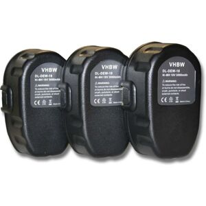 Vhbw 3x Battery - 3000mAh NiMH for Dewalt Tools Vhbw 3x Battery - 3000mAh NiMH for Dewalt Tools