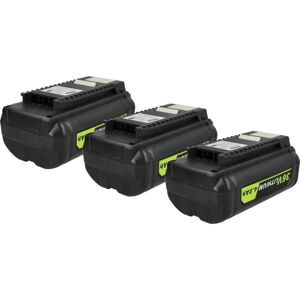 vhbw 3x Battery compatible with Ryobi 625 CFM, R40402, RBC36X20B, 500 CFM, 40V VAC ATTACK Leaf Mulcher Power Tools (4000 mAh, Li-Ion, 36 V) vhbw 3x Battery compatible with Ryobi 625 CFM, R40402, RBC36X20B, 500 CFM, 40V VAC ATTACK Leaf Mulcher Power Tools (4000 mAh, Li-Ion, 36 V)