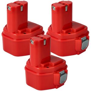 vhbw 3x Battery Replacement for Makita 192536-4, 192271-4, 192296-8, 192293-4, 1250, 192407-5, 1235F for Power Tools (3000 mAh, NiMH, 12 V) vhbw 3x Battery Replacement for Makita 192536-4, 192271-4, 192296-8, 192293-4, 1250, 192407-5, 1235F for Power Tools (3000 mAh, NiMH, 12 V)
