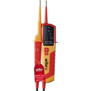 Voltage and continuity tester 12 - 1,000 v ac, cat iv incl. 2x aaa batteries i with led display i one-hand testing (45216) - Wiha Voltage and continuity tester 12 - 1,000 v ac, cat iv incl. 2x aaa batteries i with led display i one-hand testing (45216) - Wiha