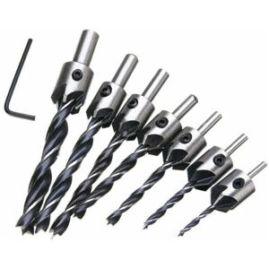 MUMU Wood Countersink Woodworking Drill Bit, 5-Flute Cone Drill Set, hss High-Speed Steel Woodworking Reamer, Chamfering Tool 3, 4, 5, 6, 7, 8, 10 mm, MUMU Wood Countersink Woodworking Drill Bit, 5-Flute Cone Drill Set, hss High-Speed Steel Woodworking Reamer, Chamfering Tool 3, 4, 5, 6, 7, 8, 10 mm,