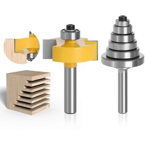 TEHTUY Wood Grooving Cutter, Grooving Cutters for Routers, Rebate Cutter with Shank Bit and 6 Bearing Set for Multiple Depths: 1/8", 1/4", 5/16", 3/8", TEHTUY Wood Grooving Cutter, Grooving Cutters for Routers, Rebate Cutter with Shank Bit and 6 Bearing Set for Multiple Depths: 1/8", 1/4", 5/16", 3/8",